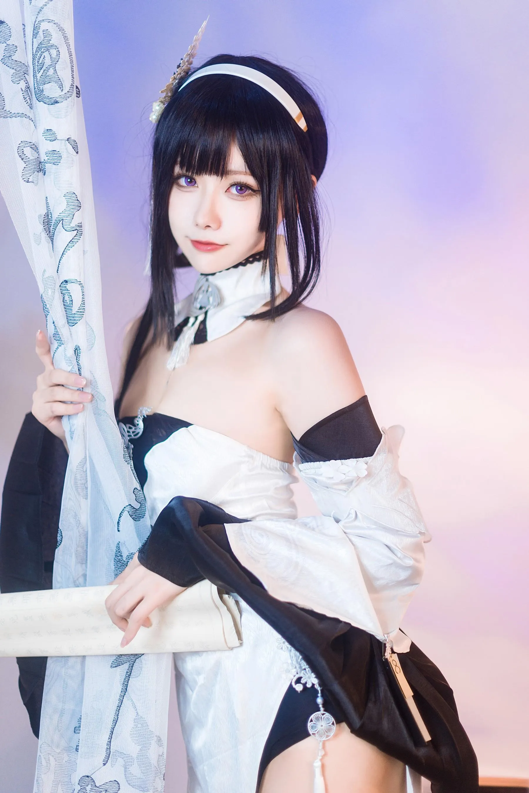 Momoko葵葵 – NO.31碧蓝航线镇海 奇奢花苑 [24P]插图1